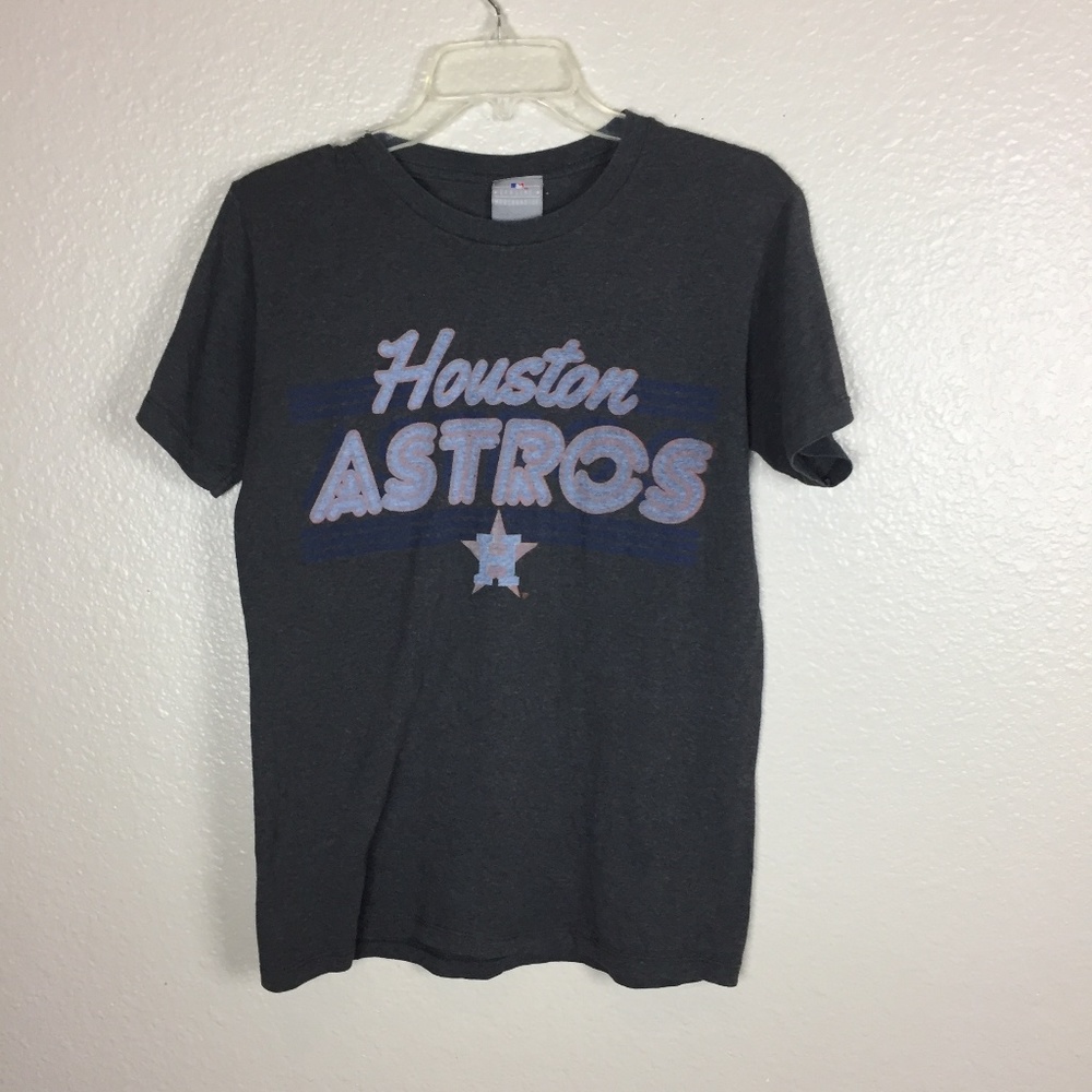 Houston Astros Men Gray Short Sleeve Gray